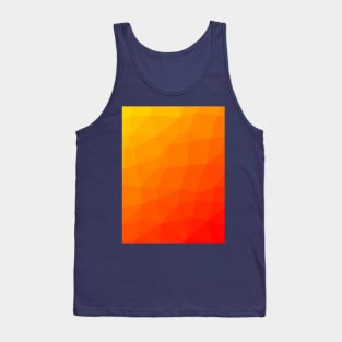 Hot Orange Desert Sunrise Geometric Vector Pattern Tank Top